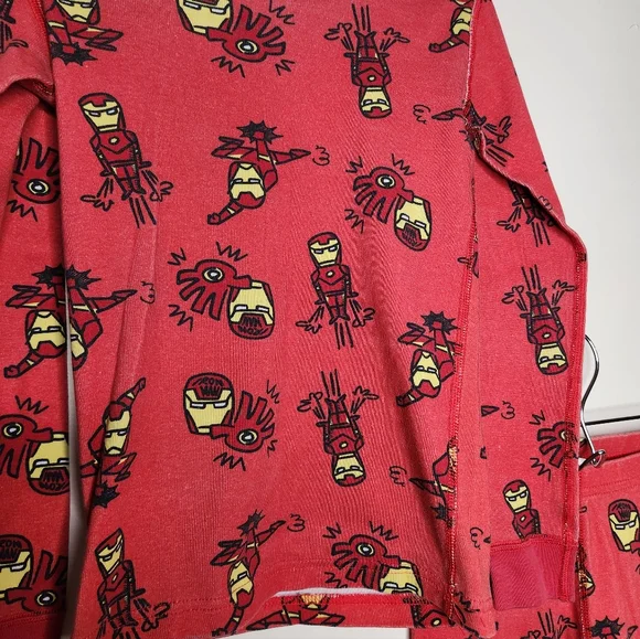 Marvel Iron Man Hanna Andersson Boys Pajama Set Size 6-7 - Picture 2 of 6